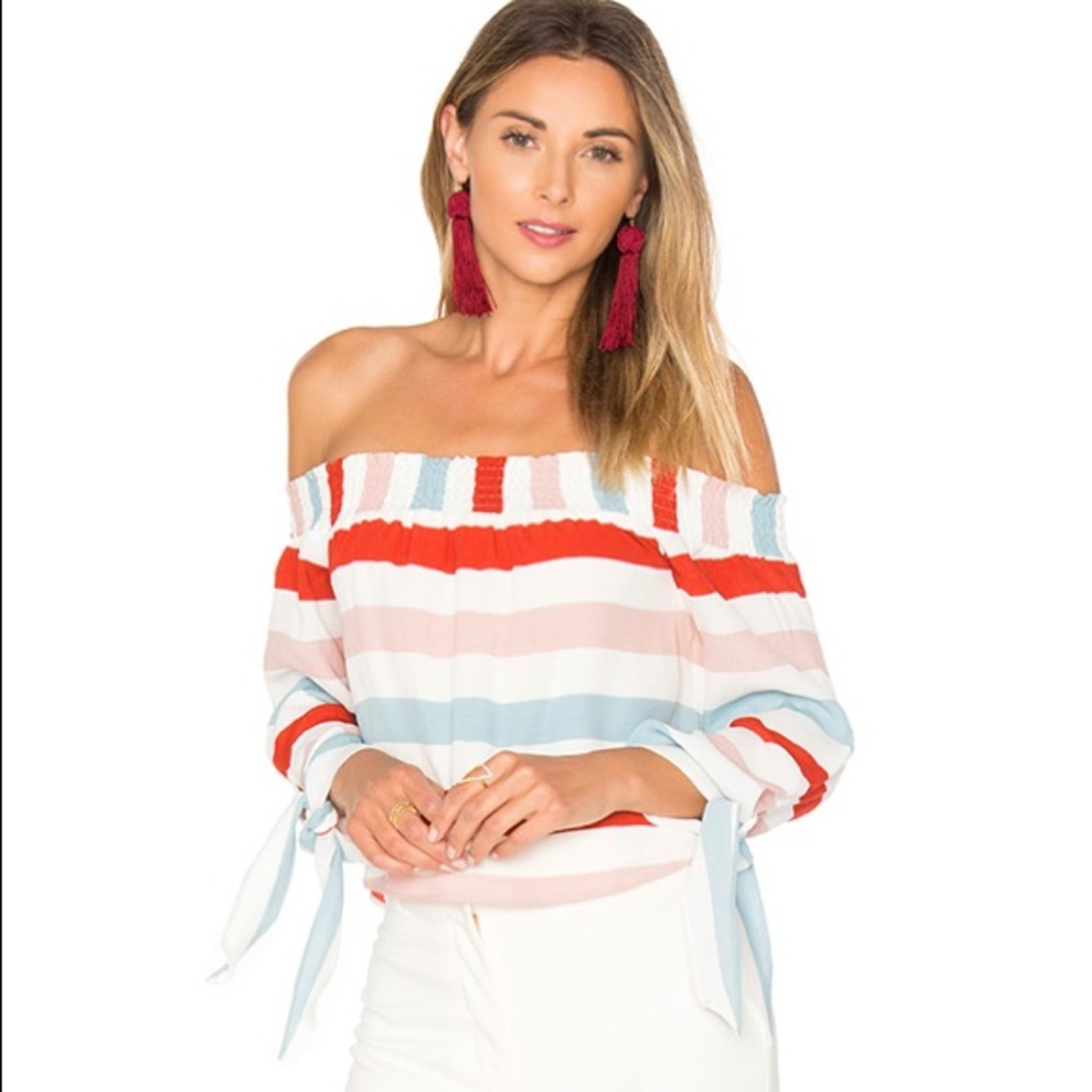Lovers + Friends Dream Lover Top Bold Stripe SZ S